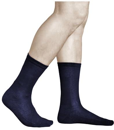 VITSOCKS Antibakteriella Strumpor Herr med Silvertråd/Bomull (3 PAR) Tunna Andas, mörkblå, 44-46