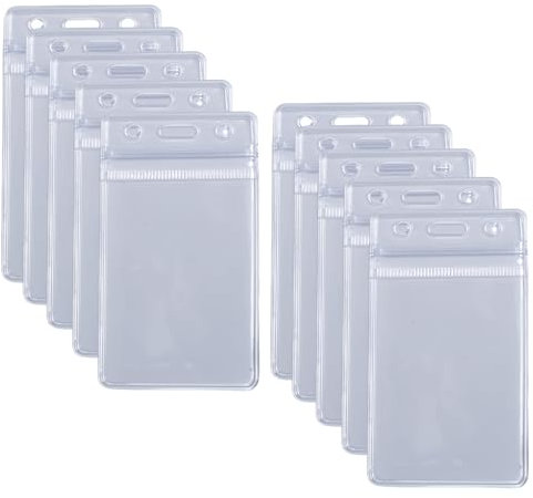 Ausweishalter, transparent, vertikal, A6, Kunststoff, Ausweishalter, große Brieftaschen, extra transparent, wasserdicht, Hochformat, langlebig, freiwillige Genehmigung, Dokumente, Kunststoff, für