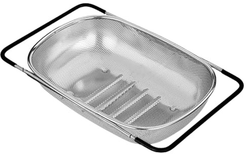 Égouttoir, passoire d'évier en acier inoxydable, grande capacité, poignée confortable, résistant à la rouille, multi-usage, base stable, facile à nettoyer, résistant à la chaleur, panier passoire pour
