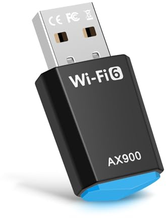 Llave WiFi 6 para PC, Potente AX900 Mbps doble banda 5.8Ghz / 2.4Ghz, Dongle WiFi Adaptador USB WiFi Llave para Windows 11/10