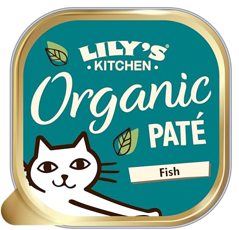 Lily's Kitchen Mit natürlichen Zutaten hergestellt Nassfutter Pastete für ausgewachsene Katzen Bio- Fisch Getreidefreie Rezeptur 19 x 85g