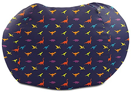 rucomfy Beanbags Kids Dinosaur Medium Size Bean Bag. Safe Comfortable Bedroom Toddler Chair. Boys or Girls Play Room Seating Furniture. Machine Washable & Durable. (Medium D80 x H60cm)