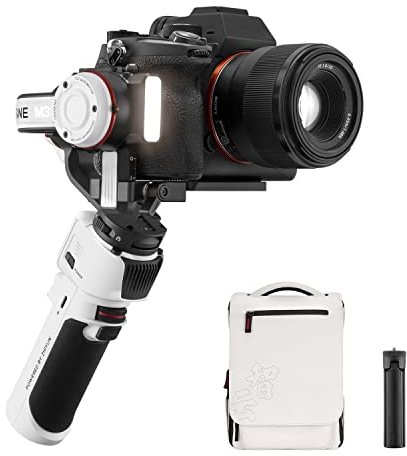 ZHIYUN Crane M3 Combo [Official] Stabilisateur 3 Axes Avec Lumière d'Appoint Intégrée pour Appareil Photo, Action Camera, GoPro, Mirrorless et Smartphone