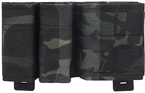 WarmHeartting MOLLE Magazinbeutel Triple Magazintasche Tasche Holster Aufbewahrung Nylon 5,56mm 9mm Magazinhalter taktisch Zubehör