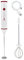 BEPER P102SBA008 Montalatte Elettrico Ricaricabile USB - Monta Latte per Cappuccino Elettrico con Frusta Montapanna Inclusa, Rosso/Bianco