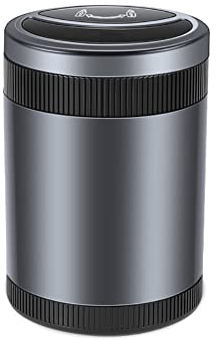 Cenicero ElectróNico De Coche,Asudaro Cenicero Con Sensor Inteligente Cenicero Sin Humo Multifuncional Cenicero De Luz Led Con Tapa Cenicero De Coche IgníFugo Alto Para La MayoríA De Las Ocasiones