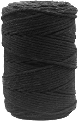 Spago di Iuta Naturale, Spago di Cotone Nero Per Artigianato Artistico, Spago Regalo, Spago Natalizio, Spago da Imballaggio, Spago Per Fornai, Per Artigianato Fai da Te E Confezioni Regalo, 2 Mm, 200