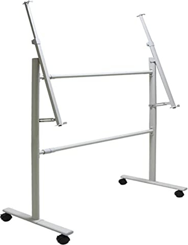 MAXHID Beweglicher Whiteboard-Ständer, Verstellbare Metallstütze Für Trocken Abwischbaren Tafelständer, Mit Feststellbaren Rollen, Für Büro, Klassenzimmer, Grau