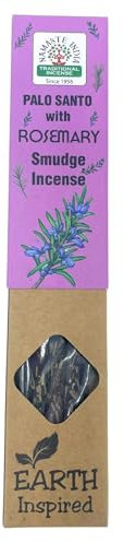 Ancient Wisdom Incienso de Fumigación Inspirado en la Tierra - Sahumerio - Incienso Tradicional India Orgánico - Namaste India (Romero & Palo Santo)
