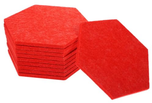 TEHAUX 10stücke Sechseckige Filzmatte Aus Filz Für Schalldämmenden Schutz Als Pinnwand Oder Wanddekoration Leuchtende Farben
