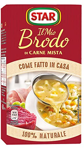 STAR Il Mio Brodo di Carne Mista, 500 ml, brodo liquido pronto, 100% naturale, senza conservanti, senza glutine e senza glutammato aggiunto, ottimo per risotto e zuppe (Confezione da 10)