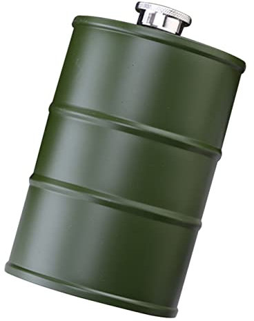 CONGARTENO Flasque Acier Inoxydable 750Ml Flacon Tonneau à Essence Portable Gourde à Vin pour Camping Randonnée Pêche Flasque Vintage Compacte pour Amateurs d'Activités de Plein Air