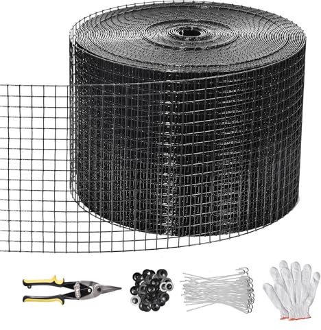 Solarkäfig Taubenabwehr für Solaranlagen 20cm x 30m PVC mit Schere Handschuhe 100 J-Haken Clips Langlebig UV Rostfrei Verzinkt Tauben Vogelschutz Set PV Anlage Marderschutz Photovoltaik Solarmodule
