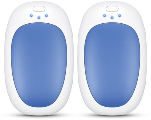 gabless Hand Warmers Rechargeable 2 Pack, Electric Handwarmers USB Hand Warmer Reusable with 3 Levels Heat, Portable Hand Heater Warm Gifts for Women Men, Outdoor Camping Golf Hunting Travel