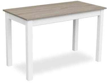 Metdrew Esstisch aus Holz | 120x60 | holztisch | für 4 Personen | klein Tisch | Skandinavischer Stil | aus Kiefernholz | küchentisch | Tischplatte: Artisan Eiche