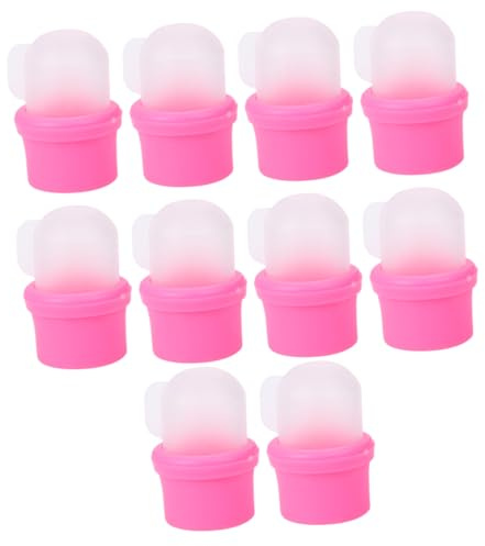 MOTHNUR 10 Pezzi Cover Rimuovi unghie in PP Riutilizzabili Tappi Manicure per Ammollo Solvente Semipermanente Strumenti Pratici per Unghie e Cuticole Adatti e