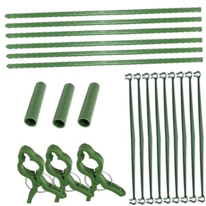 WEKADRIN Support pour Plantes Grimpantes Combiné avec Clips Réutilisables Cadre Modulable pour Jardinage Tuteur Vertical pour et Légumes Facile sans Outil