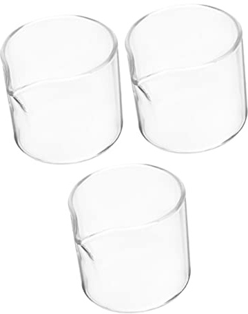 TOYANDONA Jarra De Leche Pequeña De Vidrio 60ml, Dispensador Versátil Multiusos Para Café y Salsa, Transparente, 3 Piezas, Adecuado Para Casa y Restaurante