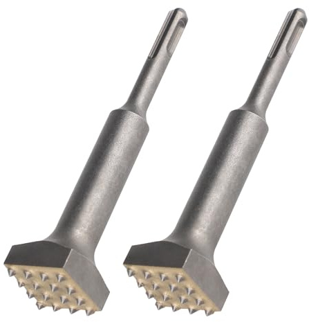 CPROSP 2Pcs Boucharde SDS Plus, Burin SDS Plus 16 Dents 150 * 32mm, Boucharde SDS PLUS, Stockhammer pour carrelage, béton, brique, maçonnerie