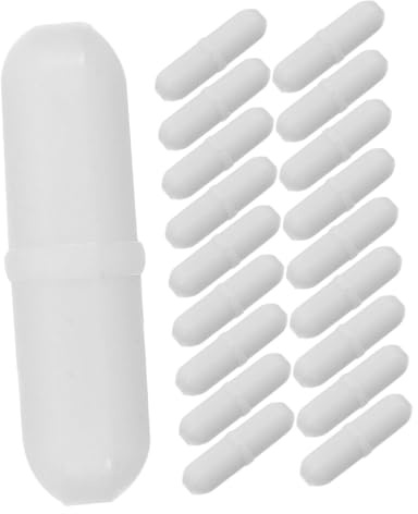 LALADEFIEE 25 pezzi Barre Magnetiche Agitatore Ptfe Cilindriche Resistente Alte Temperature per Laboratorio Miscelazione e Mescolamento Reagenti Scientifici Riutilizzabile