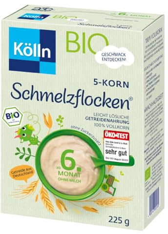 Kölln Schmelzflocken 5-Korn, Ohne Zuckerzusatz, 6er Pack (6 x 225g)