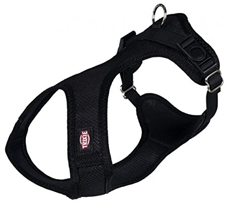 Weiches Geschirr, XXS-XS: 25-35 cm/15 mm, Schwarz
