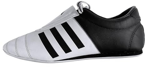 adidas Taekwondo Karate träningsskor, unisex, gym, träningsskor, Kung Fu, Tai Chi, kampsport, lättviktsskor, Adi-Kick, halkfria, lätta och andningsbara, Vitt, 47 1/3 EU