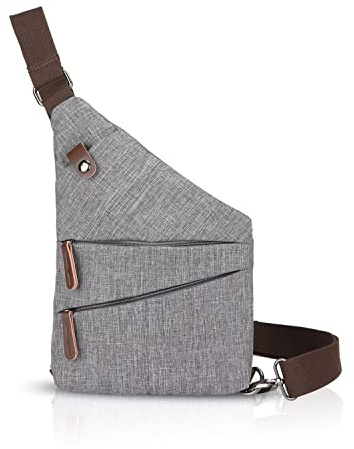 FANDARE Neu Brusttasche Segmentiert Schultertasche Herren Damen Sling Bag Crossover Rucksack Umhängetasche Sporttasche für Outdoor Reisen Wandern Abenteuer Sport Crossbody Bag