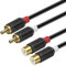 J&D 1,8 m Cinch Prolunga RCA Cinch Cavo, RCA Cable Oro-Placcato [Serie AudioWave] 2 Cinch Maschio a 2 Cinch Femmina Cavo di Prolunga Audio Stereo