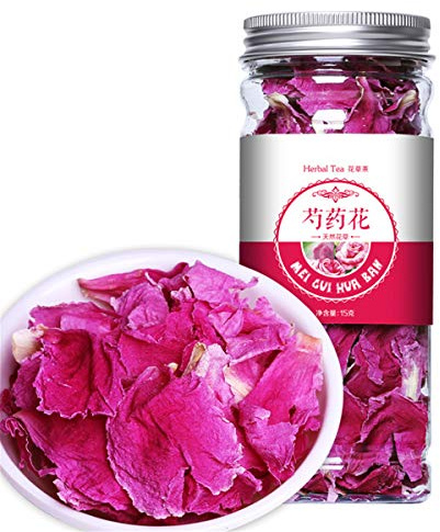 Chino Hierbas Té Flor Fruta Té Rosa Té Enlatado Seda Dorada Crisantemo Embotellado Nuevo Perfumado Té Cuidado de la salud Flores Té Comida verde saludable (Flor de peonía 15g)