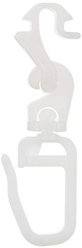 Gardinia 36161 Click in + Out Gleiter mit Faltenlegehaken weiß 4,2 cm, 4.2 cm, 20