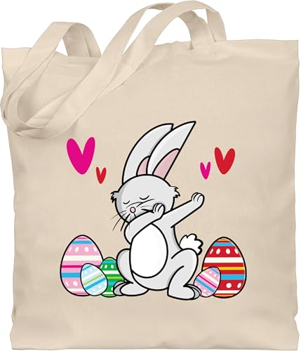 Baumwolltasche - Ostergeschenk Ostern - Dab Osterhase Dabbing I - Unisize - Naturweiß - osterhasentasche oster hase erwachsene osterngeschenke ostermotiv easter stoffbeutel ostergeschenke osterfest