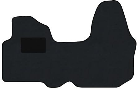 Fußmatten passend für Renault Trafic III Typ EG, FG, JG 3-Sitzer (Baujahr 2014-2024), Dura Graphit | 1-TLG | Umrandung rot