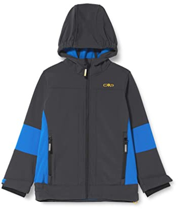 CMP Giacca Da Bambino Con Cappuccio Fisso Unisex - Bambini e ragazzi, Antracite-Royal, 164