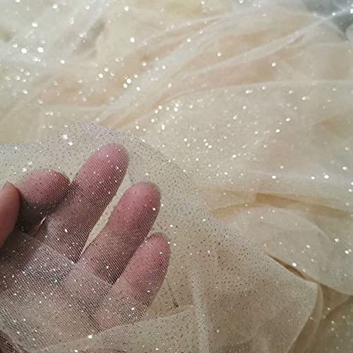 1m*150 cm Sparkly Stoff Fabrics Pailletten Stoffe Tüll Spitze Stoff Netzstoff von The Fabrics Hochzeitszubehör Sparkly Stoff für DIY handgemachte Kleidung Hochzeit Kleid Home Decor