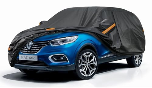 Kayme Autoplane Wasserdicht Atmungsaktiv für Renault Kadjar (2015-2025), 7 Schichten Vollgarage Autoabdeckung für Regen Sonne Staub Schutz Verkratzt, Autoabdeckung mit Reflektierenden Streifen.
