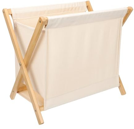 CHILDWEET Cotton Linen Small Laundry Hamper Foldable Dirty Clothes Basket Home Toy Storage Organizer Sundries Holder for Bedroom and Laundry Room