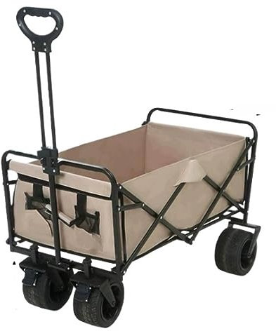 DRMEE Bollerwagen Outdoor-Klappwagen, 4-rädriger, Faltbarer Campingwagen, Utility-Gartenwagen, Outdoor-Handwagen Mit Bremse Gartenanhänger (Color : C)