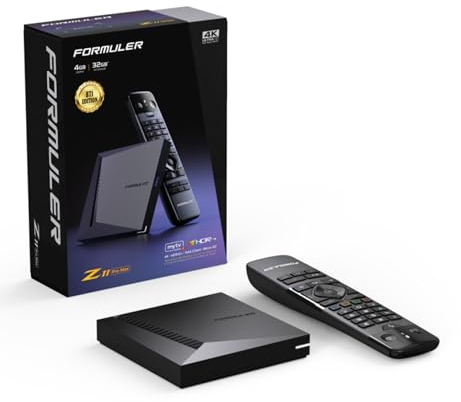 Formuler Z11 Pro Max 4K BT1-Edition Lecteur média OTT Android 11, 4K UHD HDR10+ Smart IP Media-Box, WLAN, télécommande BT, Support Widevine L1, MYTVOnline3, câble HDMI HTS e-com