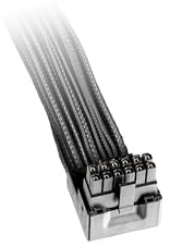 be quiet! accessoire 12V-2x6/12VHPWR 90° câble, pour carte graphique dotée d’un connecteur 12V-2x6 ou 12VHPWR, P600 W, Style élégant avec un gainage individuel caoutchouté noir, BC073