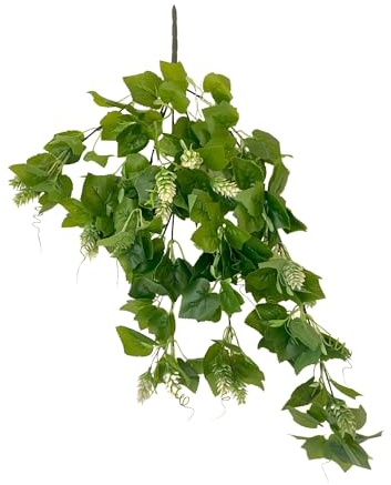 creativ home Künstlicher Hopfenhänger 70cm. Kunstpflanze Hopfen Hopfentrieb Hopfenranke Hopfendolden Dekoration für Bierzelt Festzelt