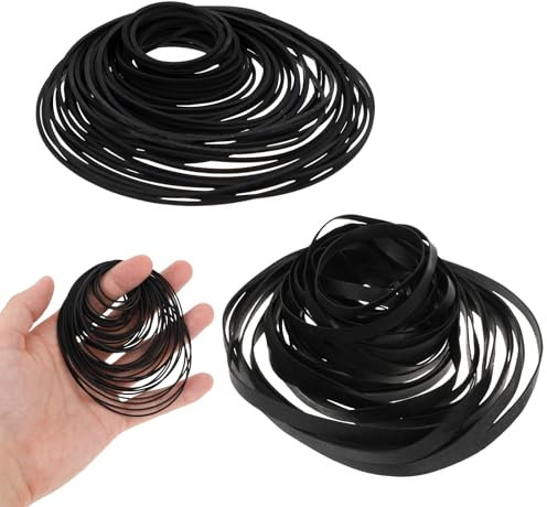100 Stück Vierkantriemen für Kassettenmaschine 40-135mm Gummiriemen Für Rekorder, Gummiriemen Für Flache Kassettenbandgeräte, 50 Stück 1 mm Und 50 Stück 4 mm Gummiriemen Zur Von Kassettenrekordern