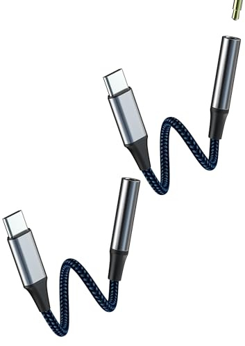 Adattatore USB C Jack 3.5mm Aux Cavo Audio Cuffie Adapter (2 Pack) Sdoppiatore per Apple iPhone 15 per iPad compatibile per Samsung Galaxy MacBook Accessori Auricolari Tipo Cavetto Connettore NS-3.5