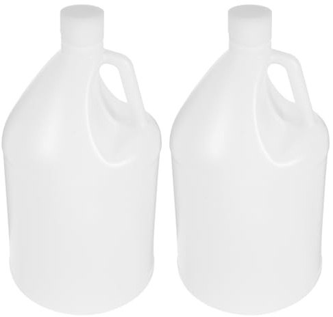 Garneck 2st Kunststofffass Leere Milchkännchen Milchflaschen Mit Deckel Lebensmittelbehälter Milchkanne Weißer Wasserkocher Kanne Mit Deckel Leere Krüge Mit Kappen Flaschenspender Plastik