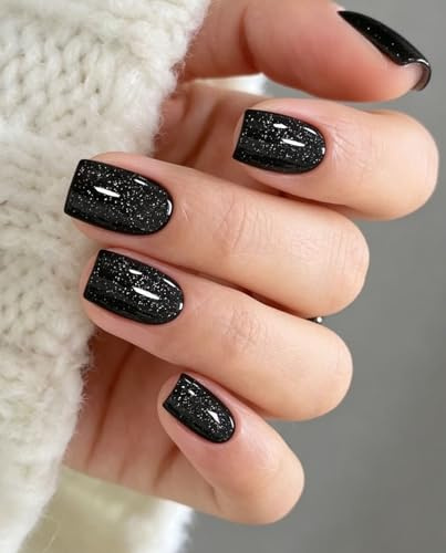 JMEOWIO Glitzer Halloween Nagelfolie UV Härtend Gel Nagel Strip Sticker
