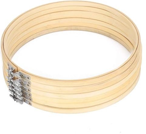 MEMEM Stickständer, Stickrahmen, Kreuzstichrahmen, Stickrahmen, 8 Stück, 20 cm, Stickrahmen, verstellbar, Kreuzstichrahmen, Kreis, Stickerei, Stretch-Clip, Nähwerkzeuge, universell