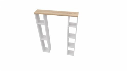 MARAND Badezimmer Schrank – Apothekerschrank - Badezimmermöbel - Badschrank schmal – Badezimmer Unterschrank - Badmöbel - Holzwerstoff - Eiche Sonoma