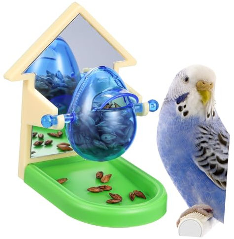 SEWOART Parrot Bird Toy Pet Supply Food Training Leakage Interactive Plaything for Budgies Cockatiels Small House Style Random Color Suitable for Intelligent Development