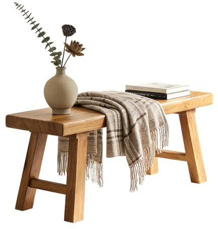 JOSIAHCQ Sitzbank Holz Esszimmer Hocker Flur Küchenbank Eckbank Esszimmerbank Bettbank Fußhocker Garderobenbank Ottoman für Schlafzimmer Küche Eingang(160cm(63in))