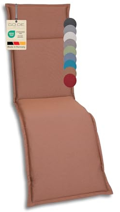 GO-DE Bequeme Relaxauflage, Einzelset, Uni Braun | Maße L x B x H ca.: 170 cm x 50 cm x 7 cm